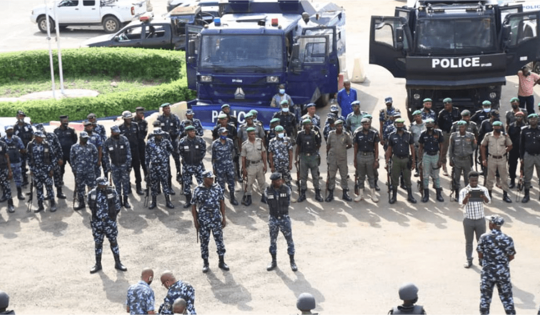 Lagos Security forces begin showofforce ahead of September 1 Okada