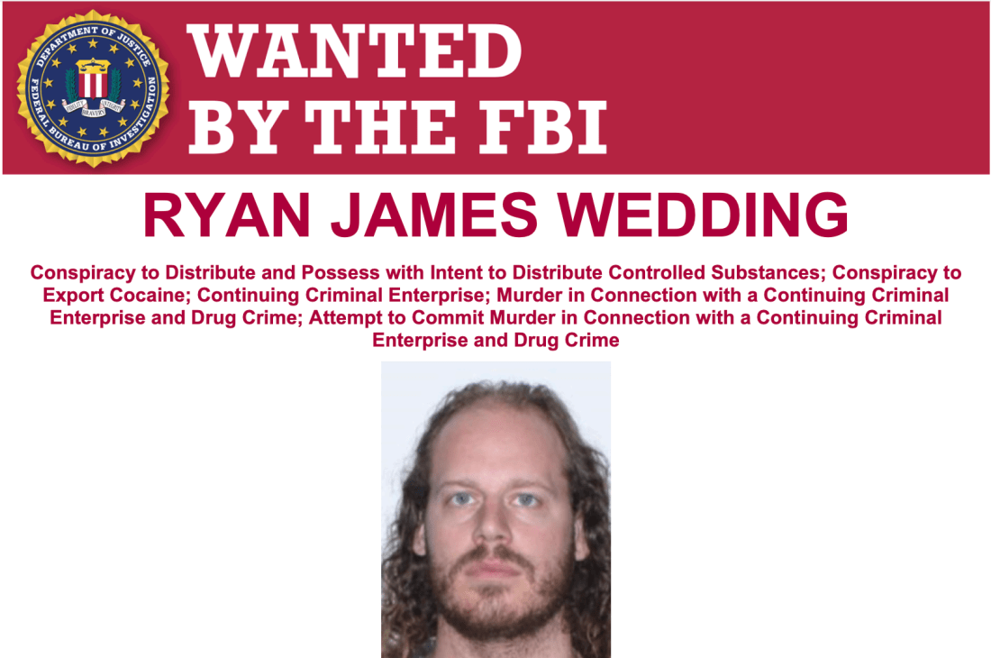 Alleged drug kingpin Ryan Wedding listed on FBI's ‘Ten Most Wanted