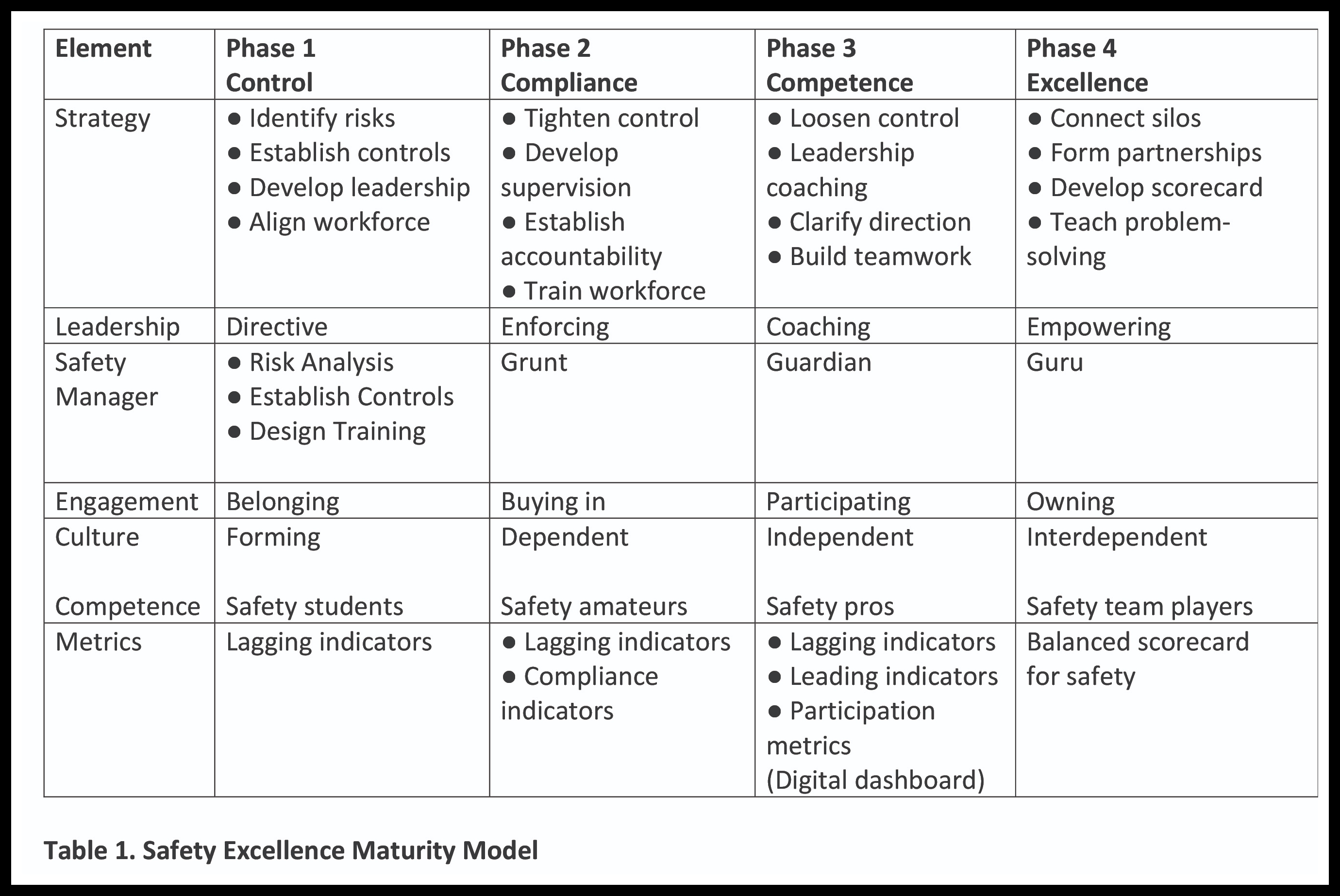 Improve Safety with the Safety Excellence Maturity Model General