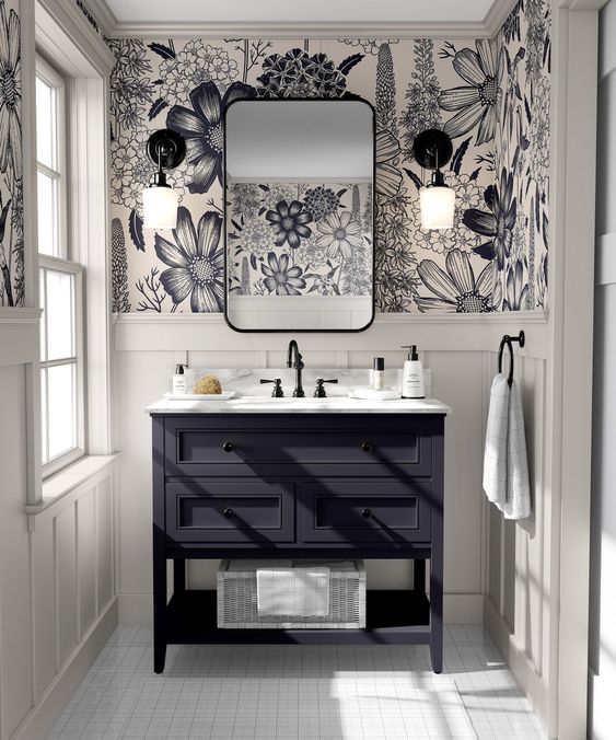 Fresh and Inspiring Bathroom Wallpaper Ideas for 2024