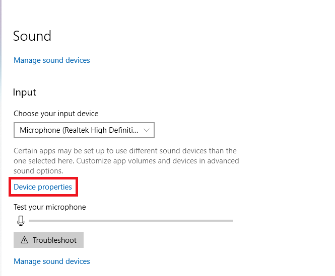 Windows 10 Mic Settings GBH
