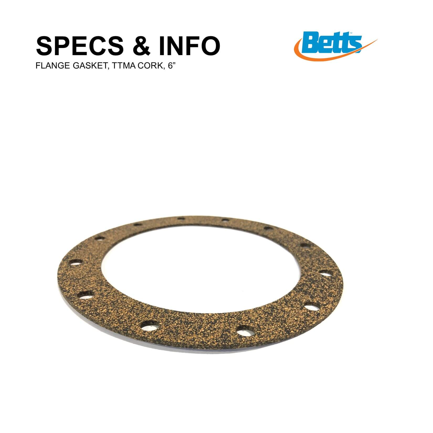 GASKET FLANGE TTMA CORK 6" BETTS GBM Trailer Service
