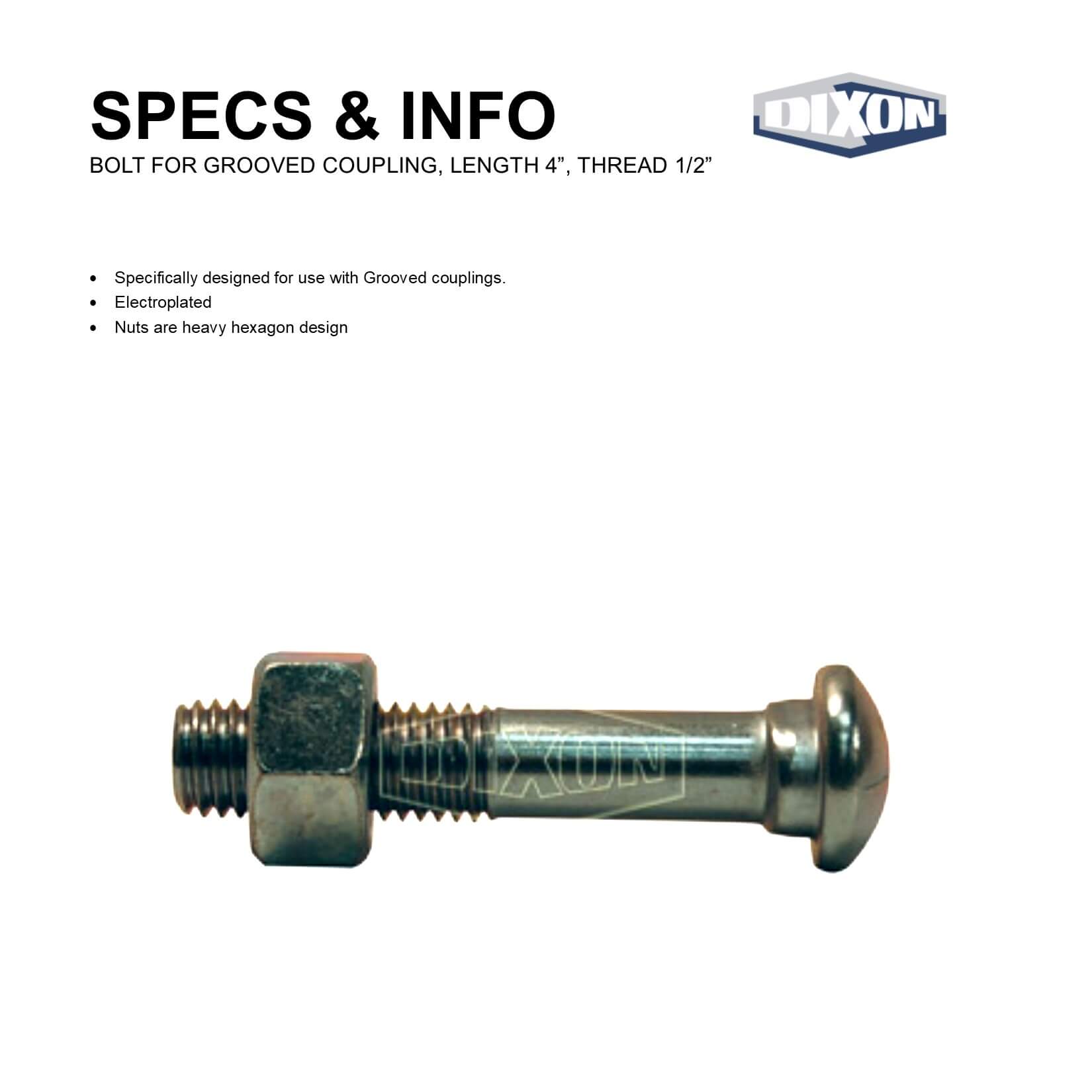 GROOVED COUPLING BOLT/NUT CLAMP GBM Trailer Service