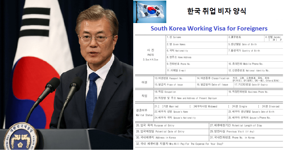 South Korea Working Visa for Foreigners !!! gbsnote