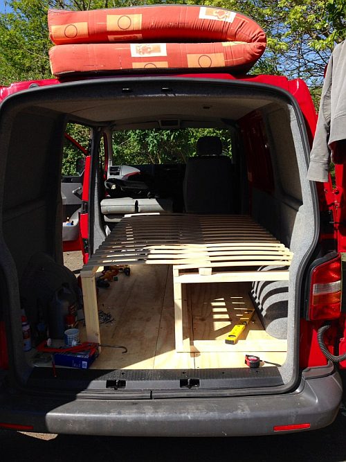 Bed VW T5 Campervan