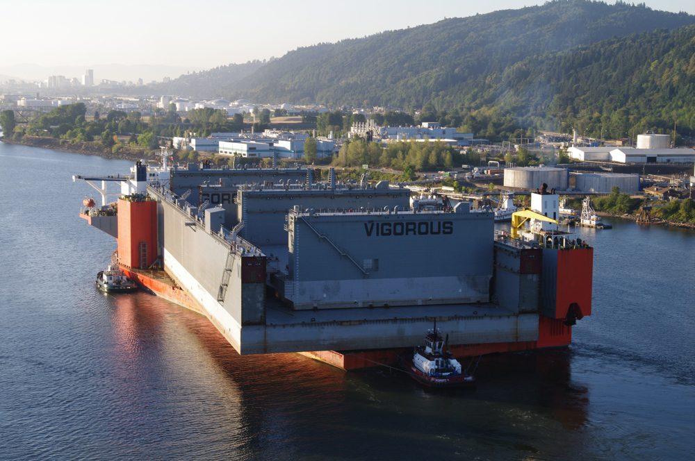Nation's Largest Floating Drydock Arrives In Portland Photos