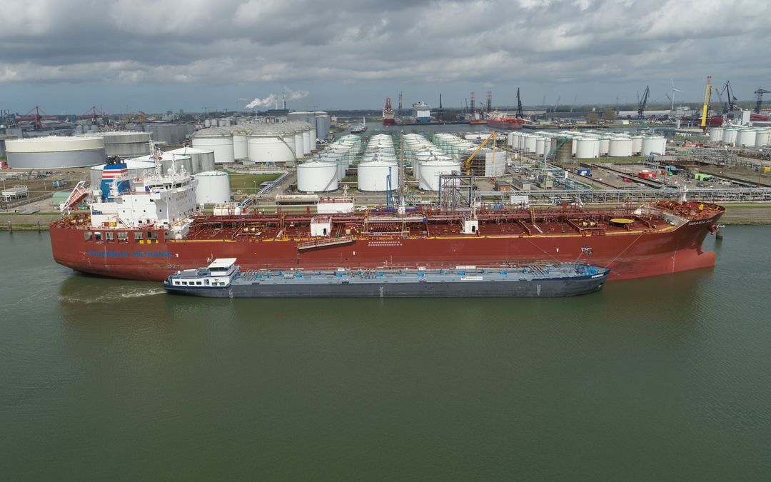 First BargetoShip Methanol Bunkering at Port of Rotterdam