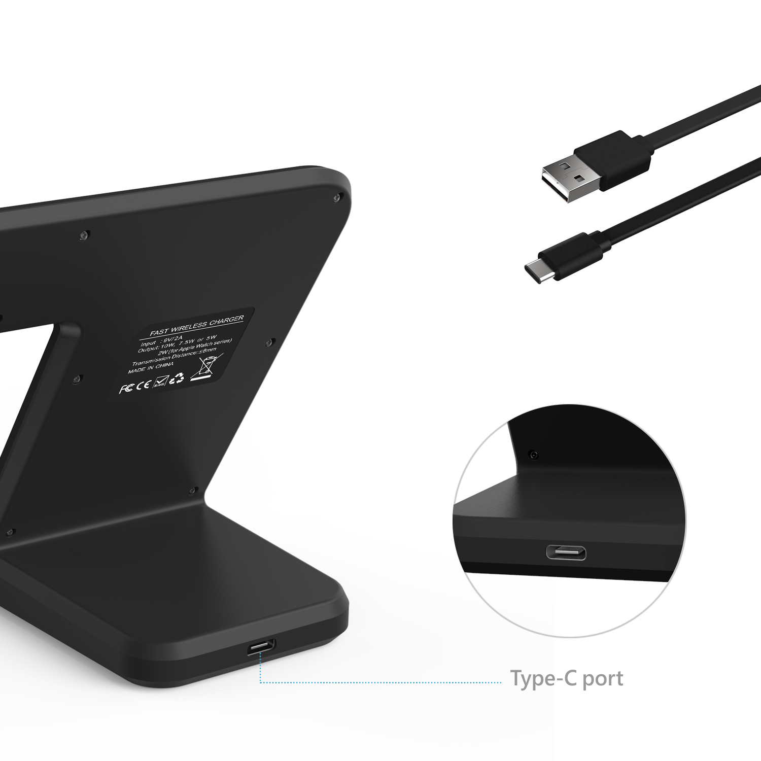 2 in 1 Fast Wireless Charger | GCCELECTRONIC