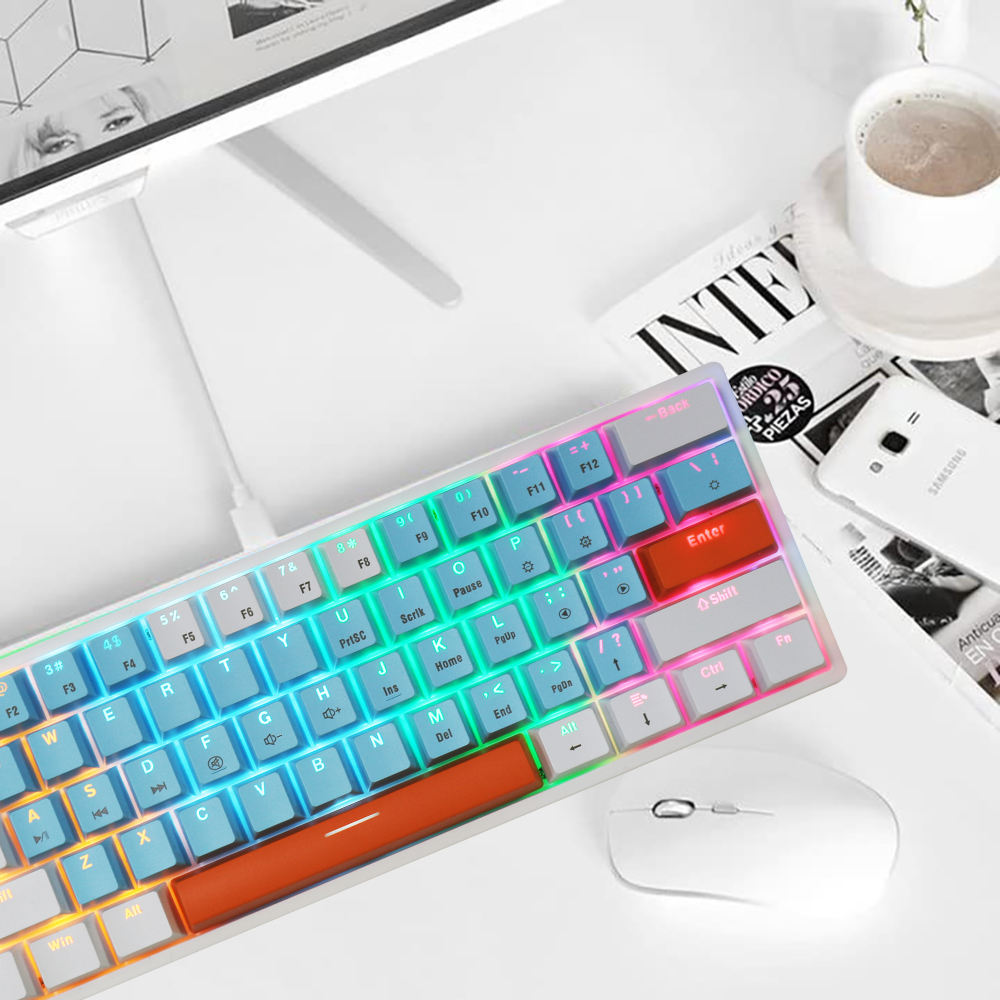 OEM Mini RGB LED 60 Blue Switches Mechanical Keyboard Manufacturer