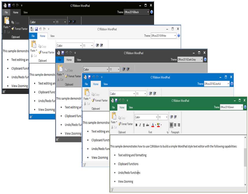 Ribbon for WinForms An Overview and Application Usage ComponentOne