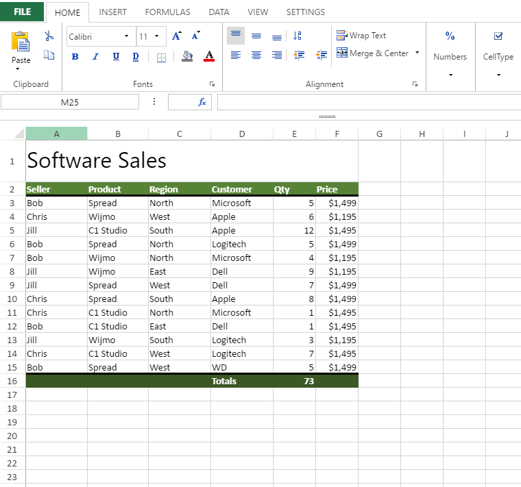 Simplifying Calculations Using Excel Array Formulas in a JavaScript