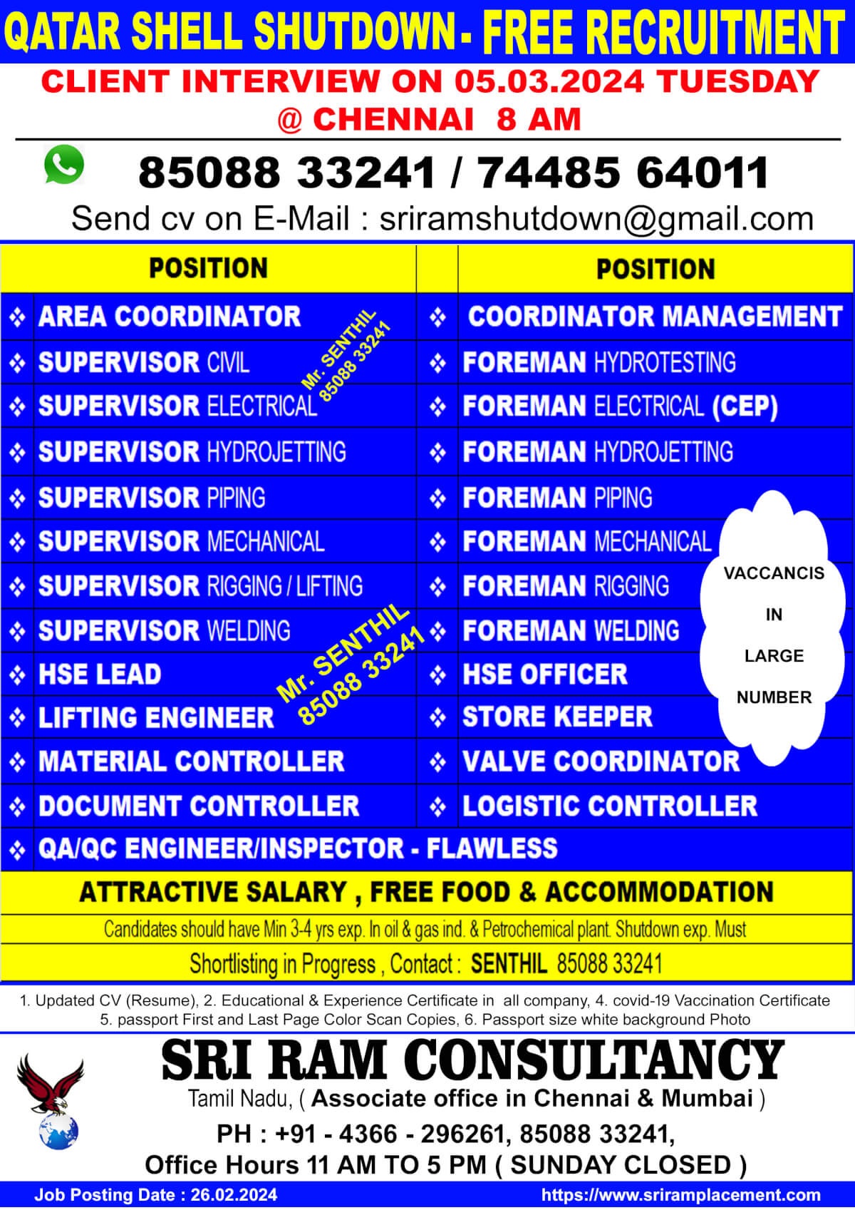 Qatar shell shutdown 2024 Free recruitment