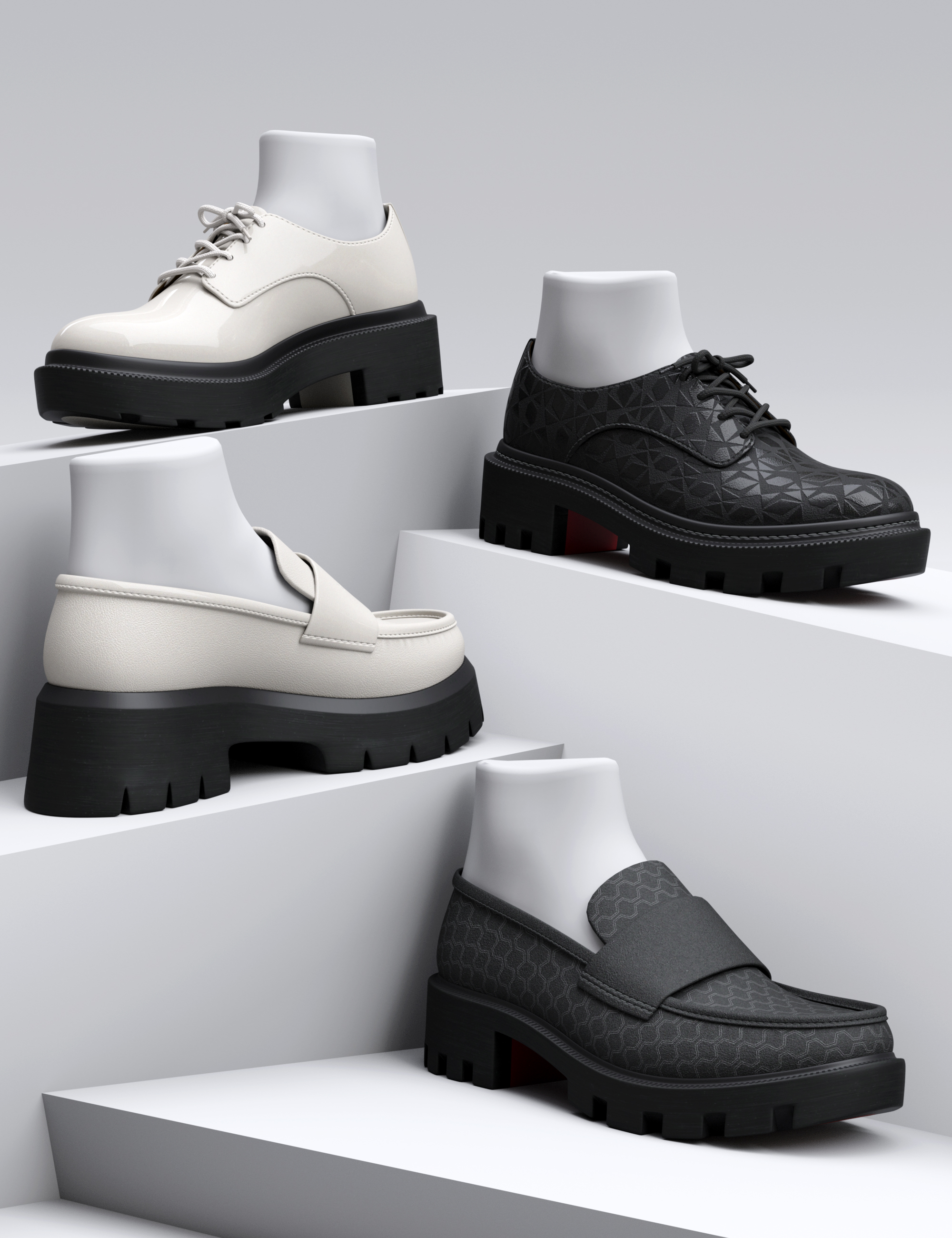 HL Loafers and Oxford Shoes for Genesis 9 Daz 3D