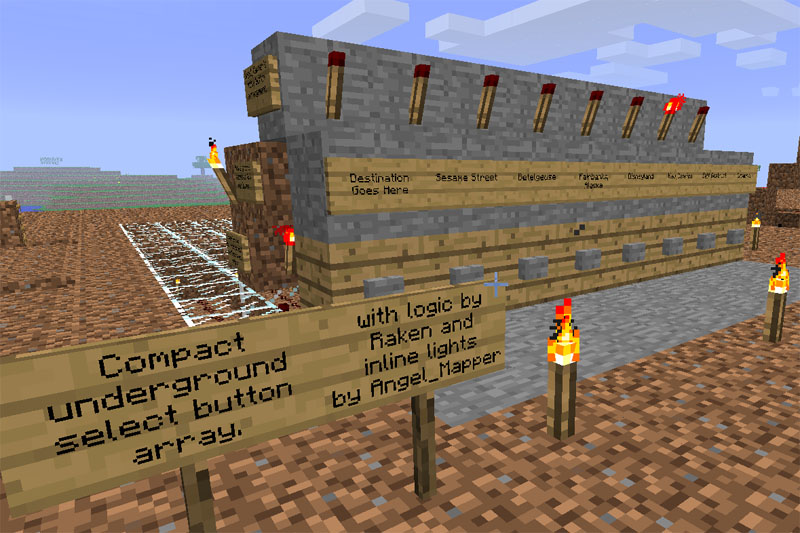 RolfDavid's Minecraft Minecart control panel