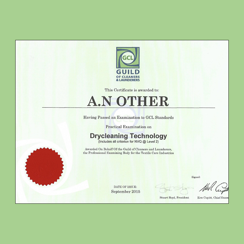 Practical Dry Cleaning Certificate Guild of Cleaners & Launderers