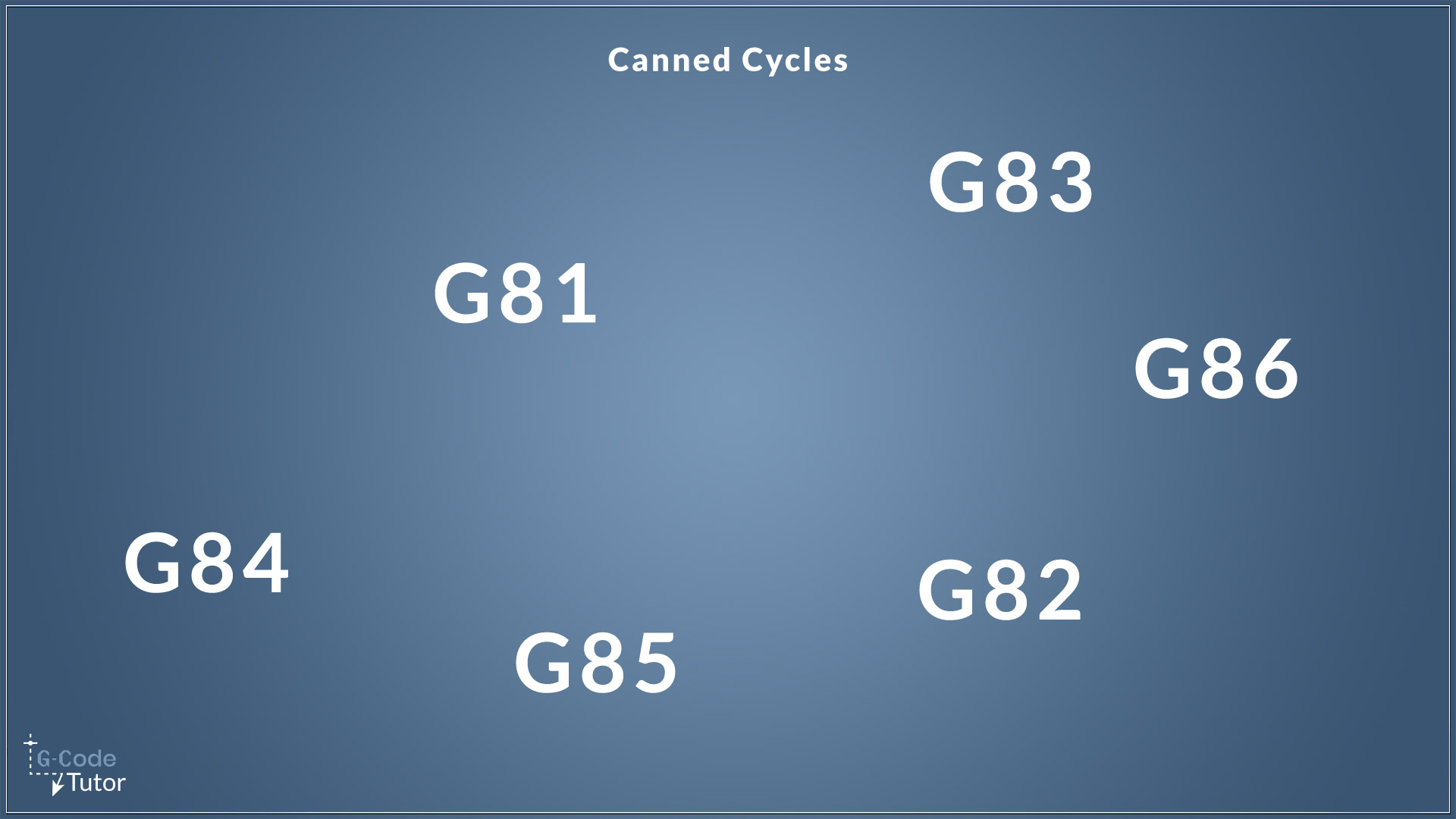 Canned Cycles Speed up your gcode programming with cycles