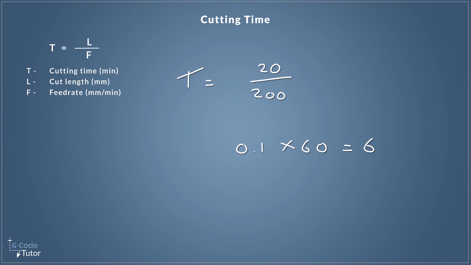 Calculating cutting times Machine Shop Maths