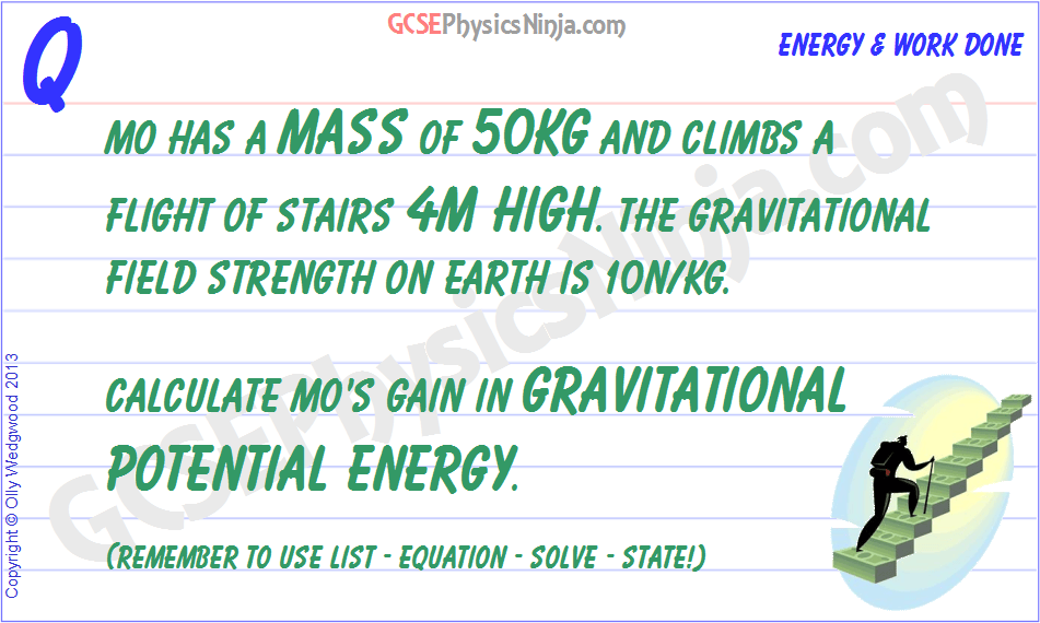 11. Gravitational potential energy calculation