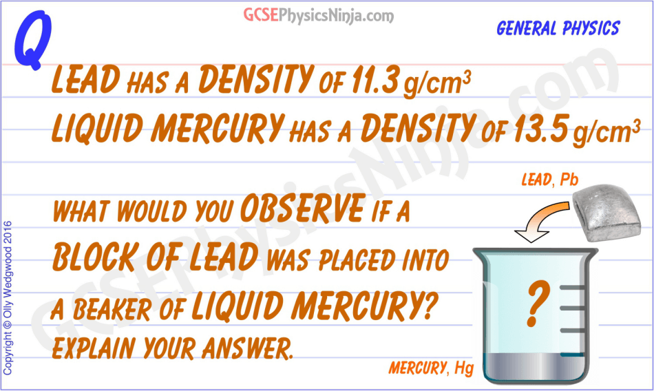 8. Density of lead vs. mercury