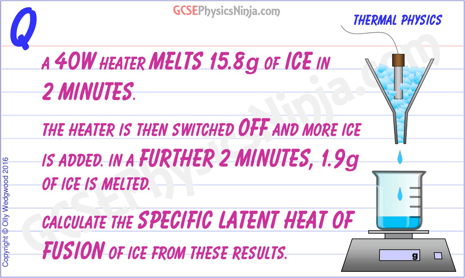 53. Specific latent heat of fusion calculation