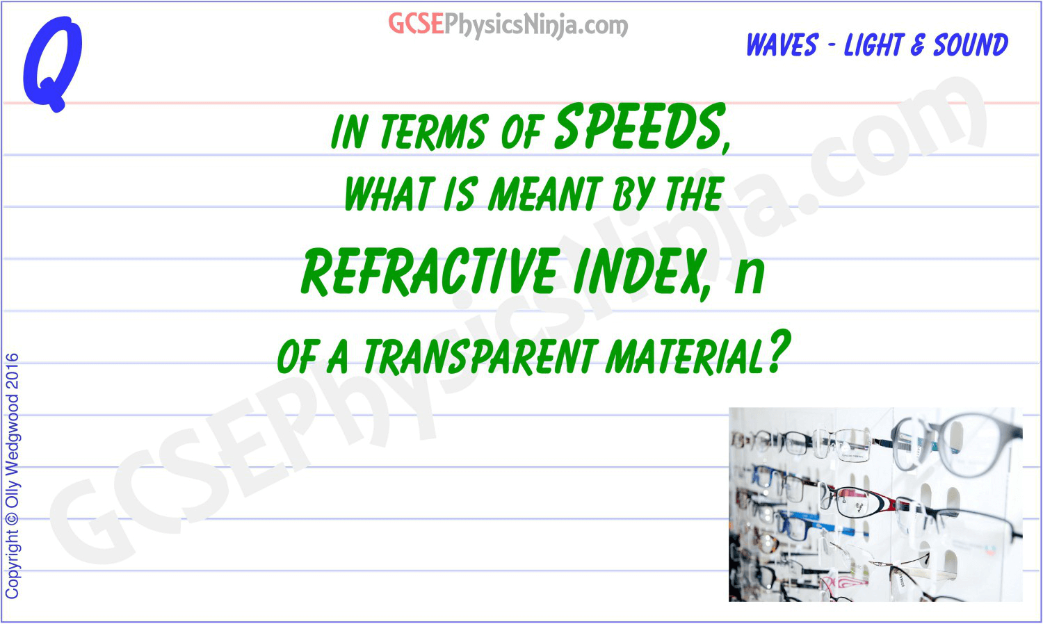 45. Refractive index and speed of light