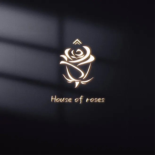 House of roses 字体logo设计