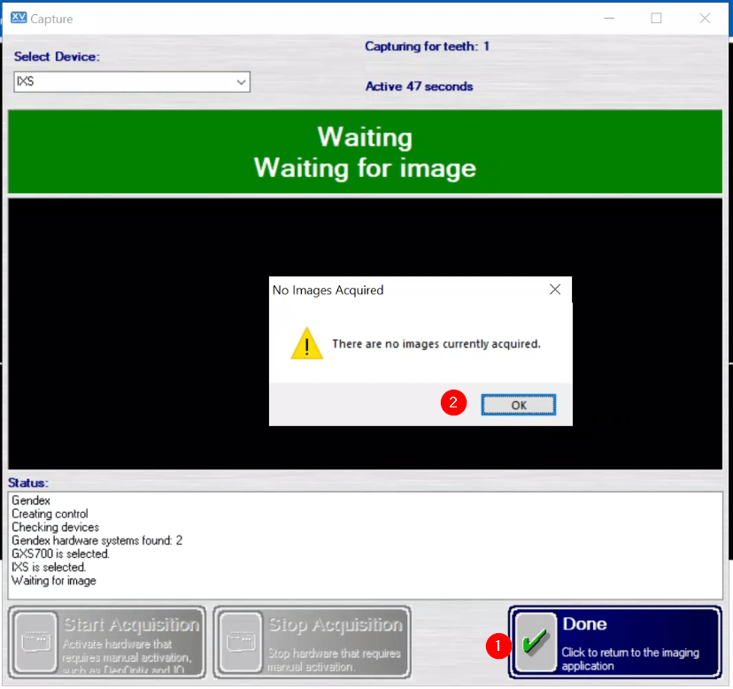 XV Capture Switching between Gendex and IXS Sensors. Interdent IT