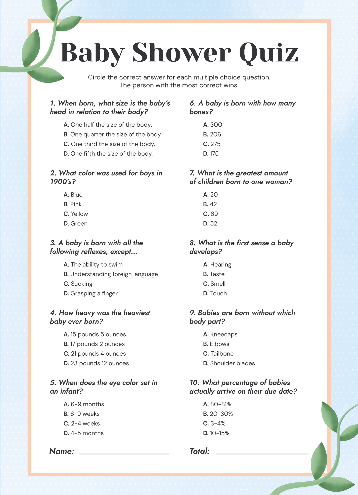 Printable Mommy Quiz For Winter Baby Shower Who Knows Mommy, 51 OFF