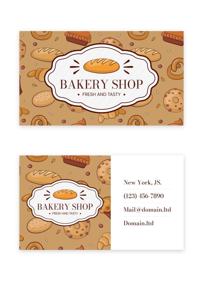 Unique Bakery Business Cards