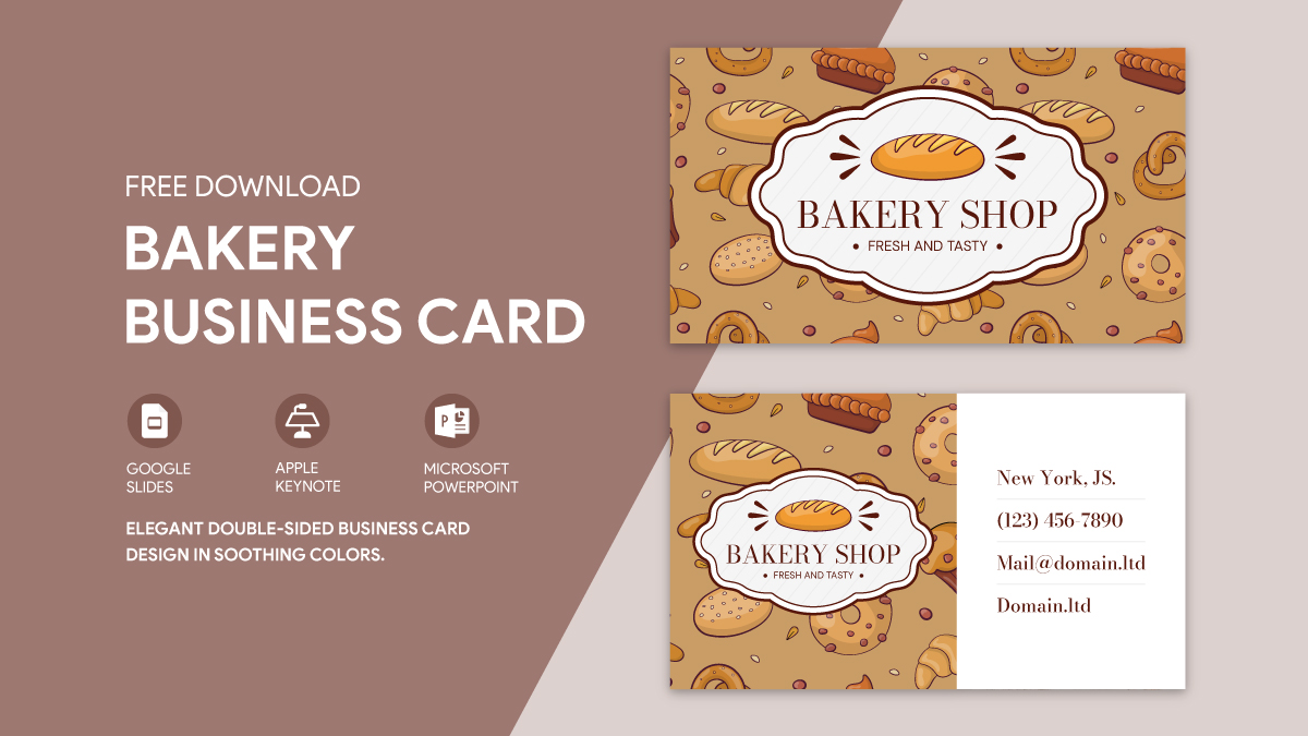 Bakery Business Card Free Google Docs Template gdoc.io