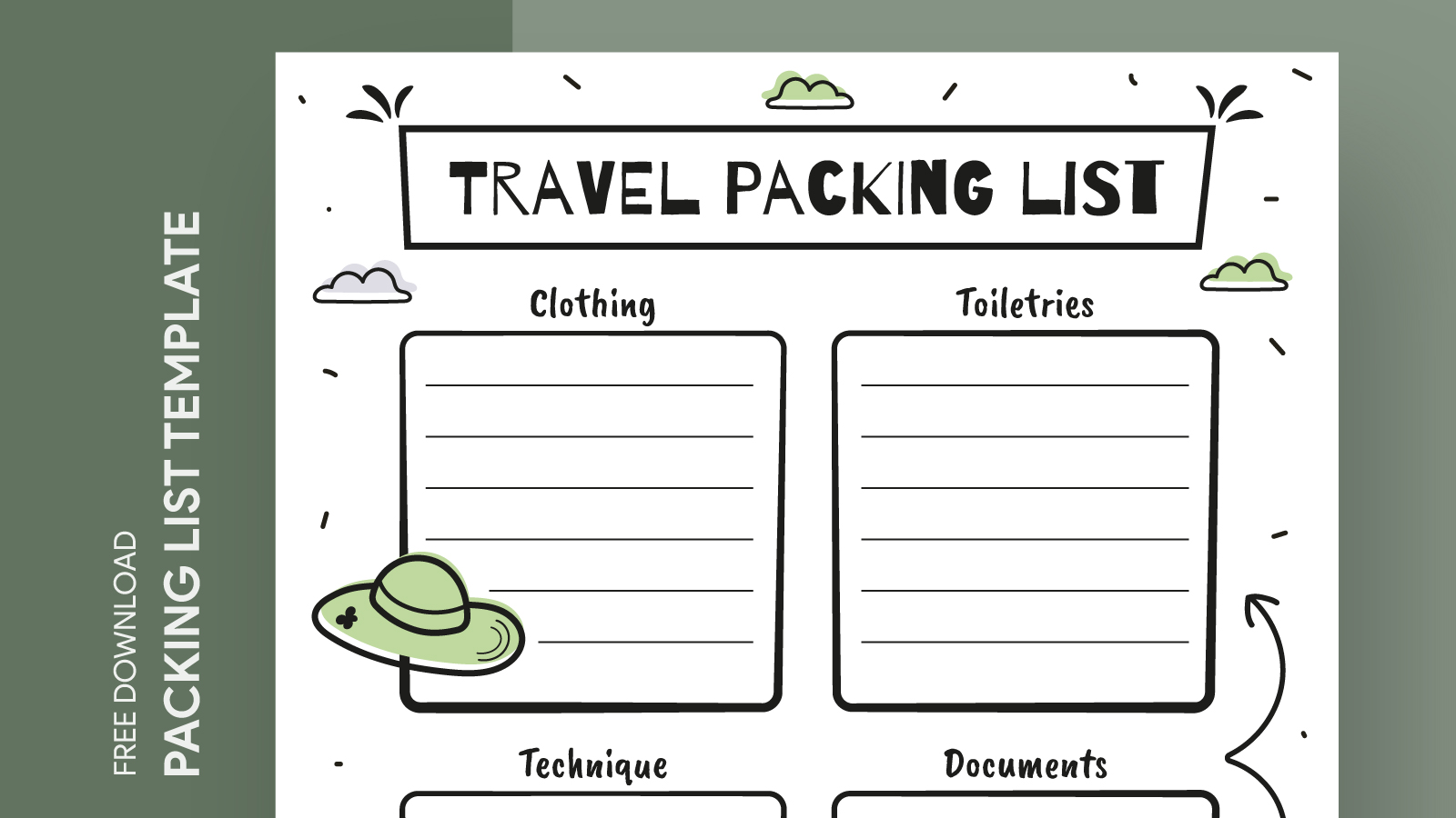 Blank Vacation Packing List Free Google Docs Template gdoc.io
