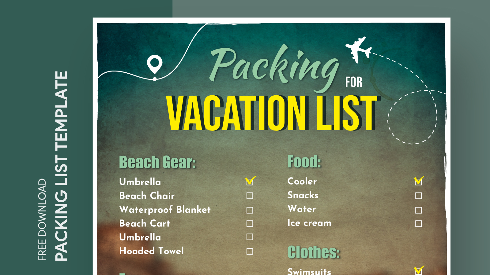 Packing List For Vacation Free Google Docs Template gdoc.io