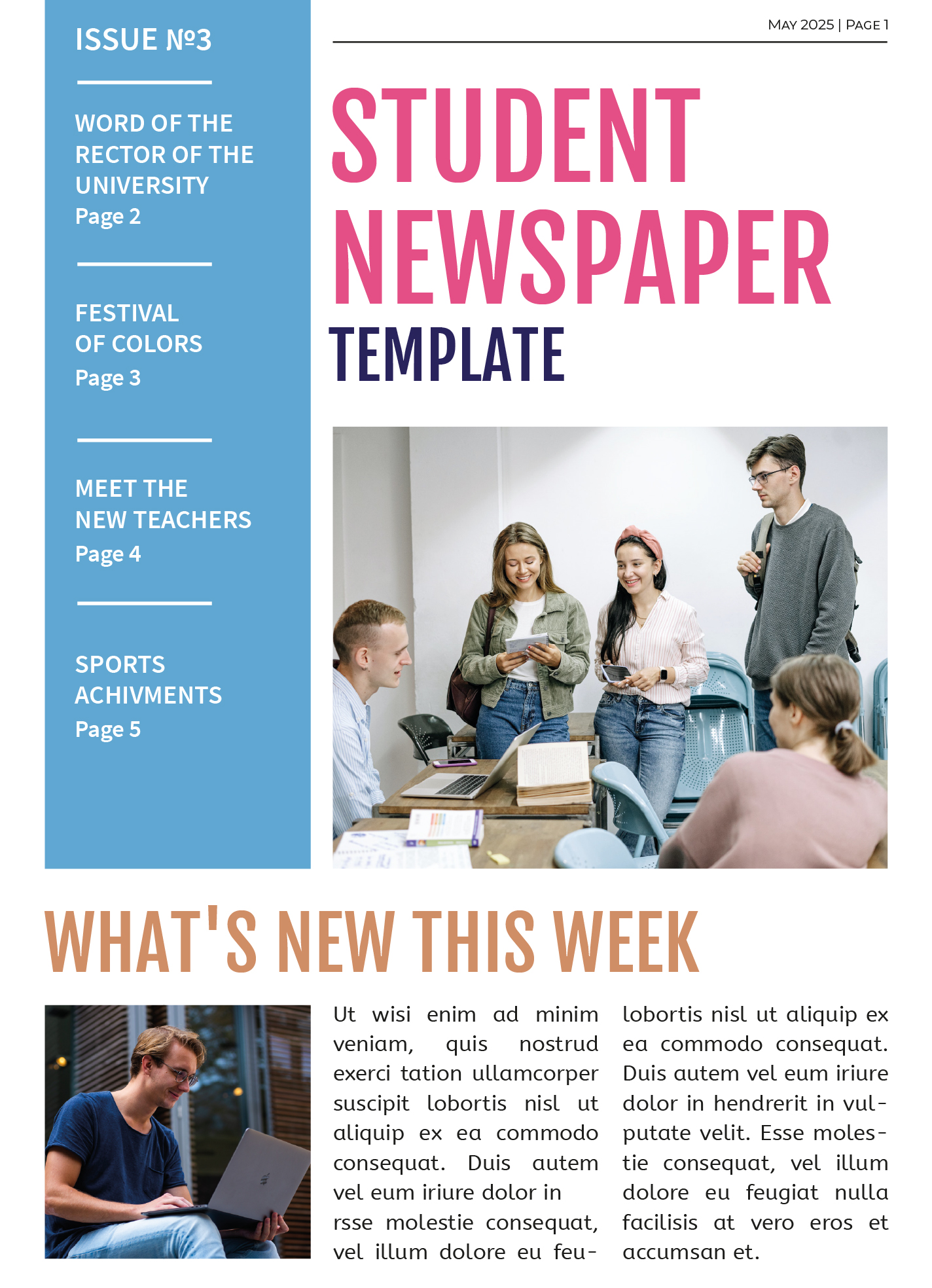 Newspaper Template For Students