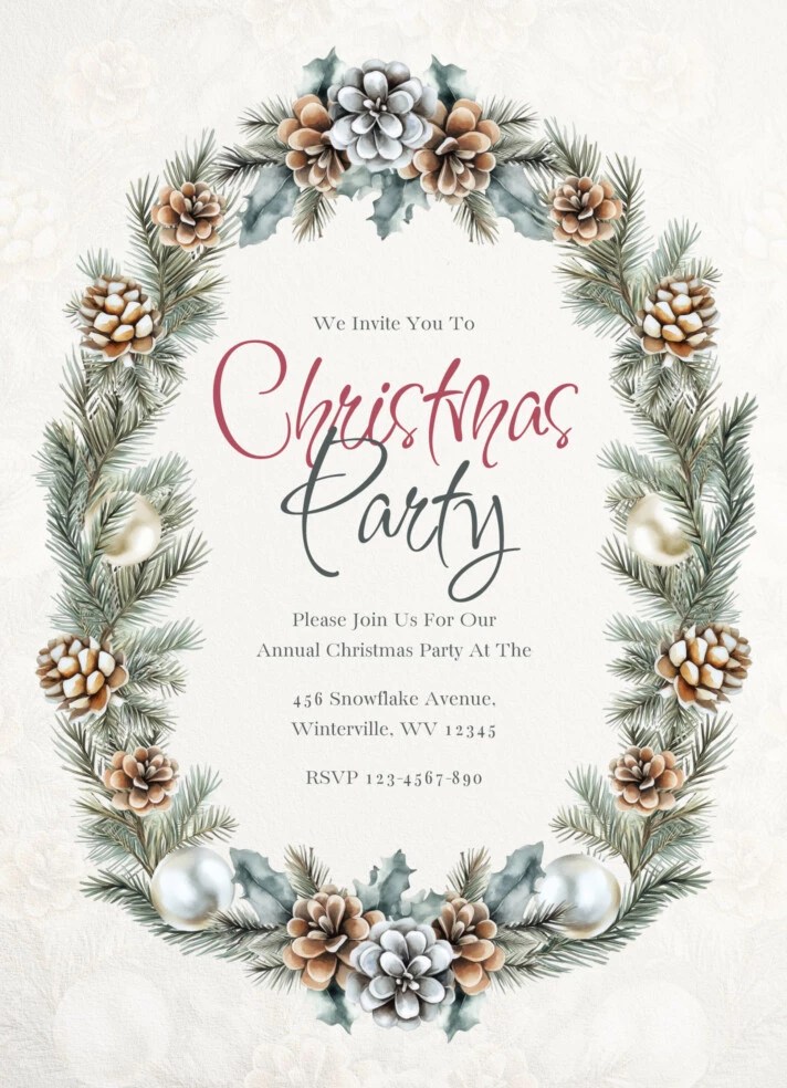 Printable Christmas Invitation Free Google Docs Template gdoc.io Printable Christmas Invitation Free Google Docs Template gdoc.io
