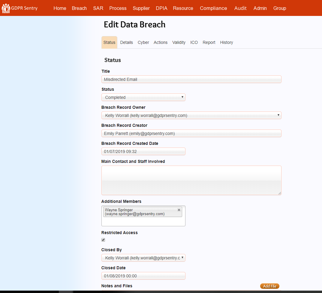 Sentry System Updates GDPR News GDPR Sentry