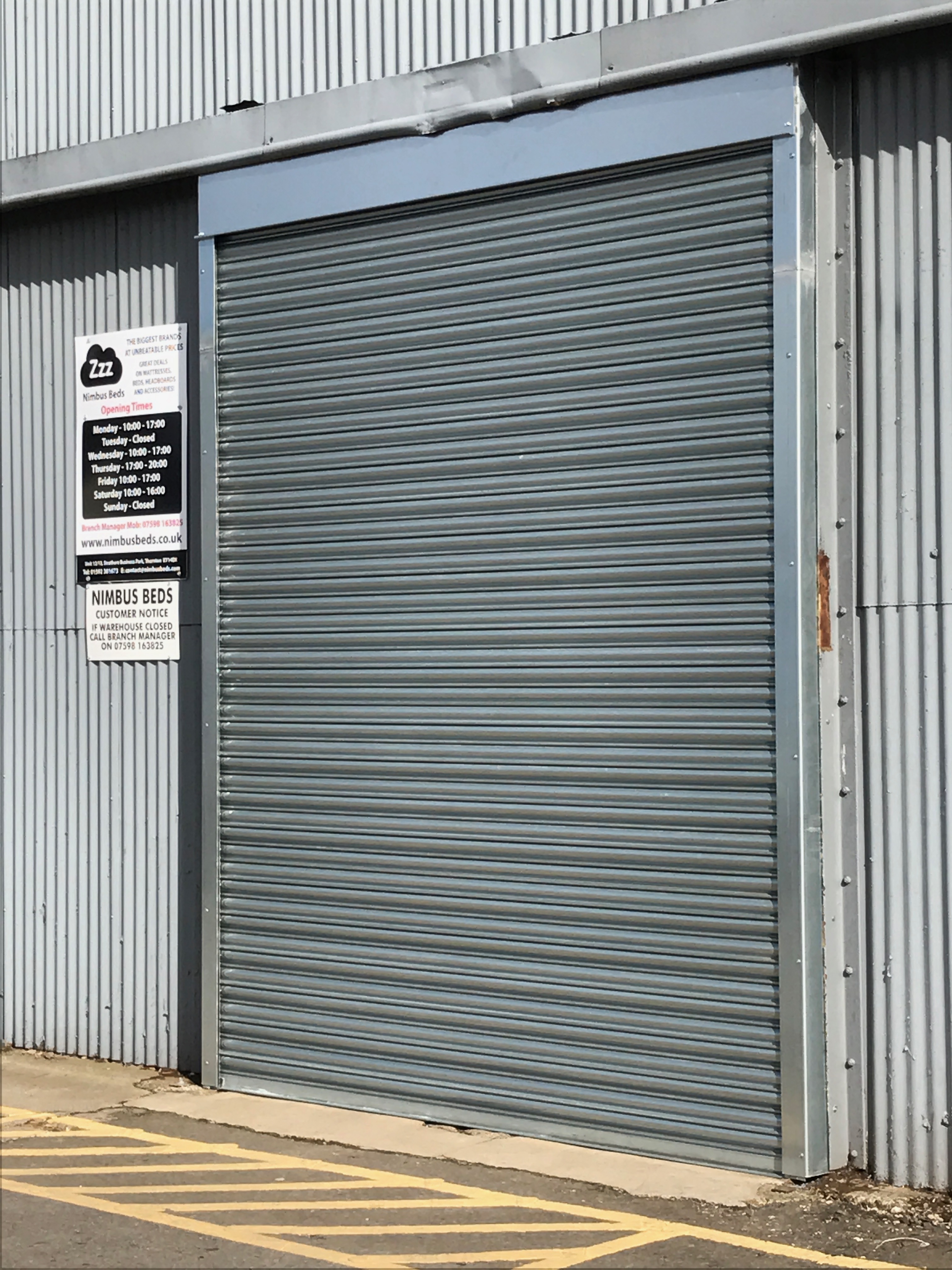 Roller Shutter Galvanidsed Steel Manual garage door specialists in Fife