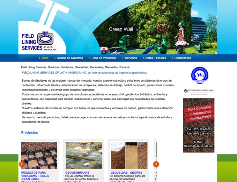 Field Lining Services Diseño de Páginas  Panama Tiendas