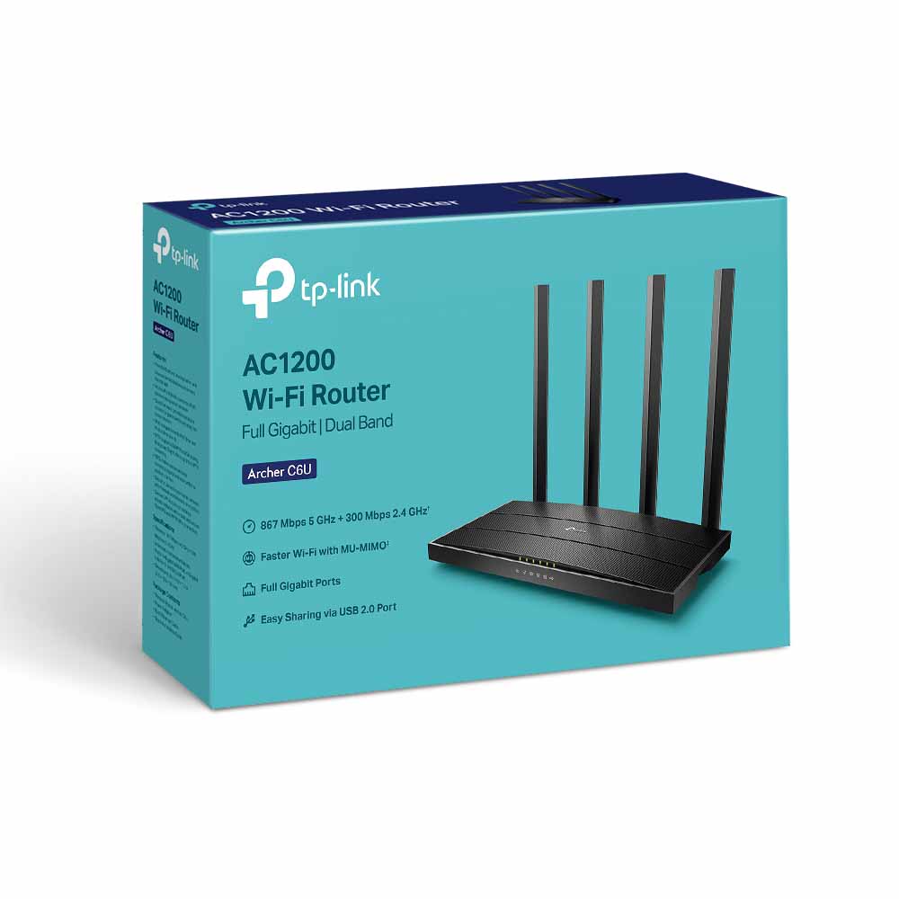 TPLink Archer C6 V4 AC1200 Wireless MUMIMO Gigabit Router Gear Buzz BD