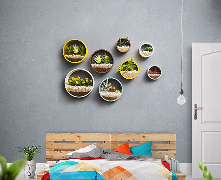 Round Plant Wall Vase Glass Decor GearDiggers