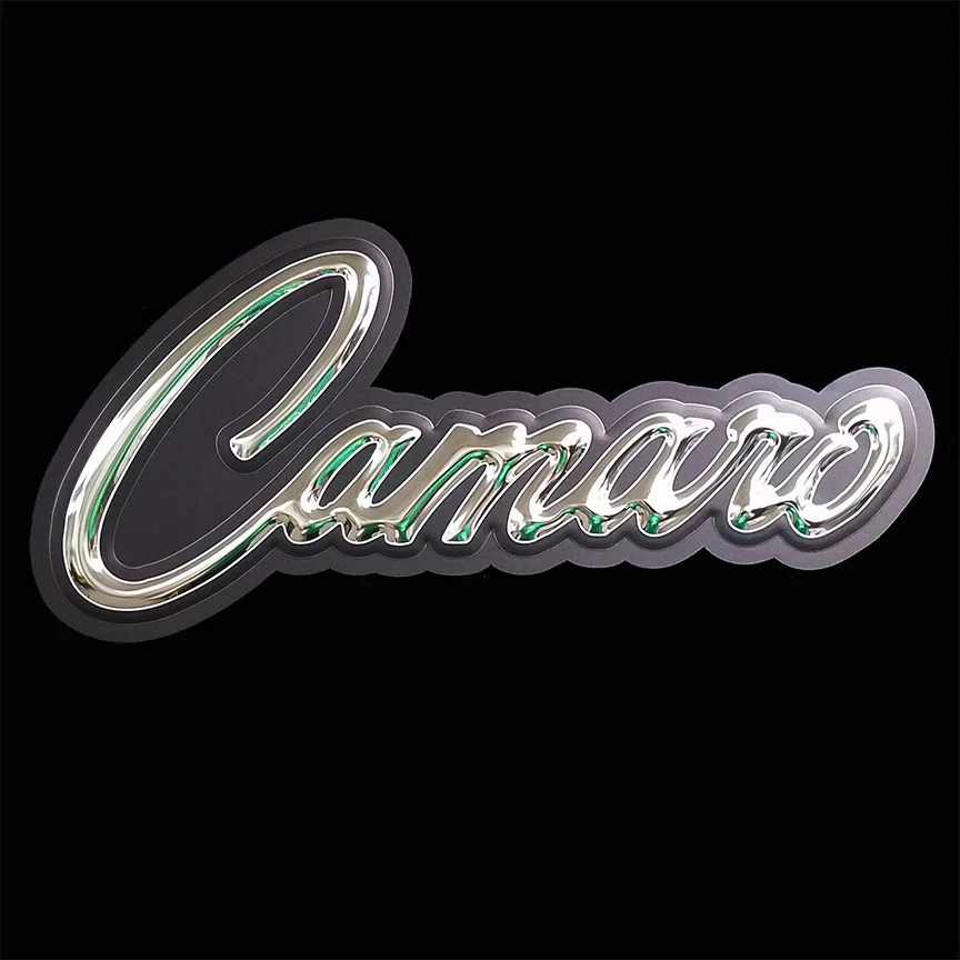 Camaro Script Metal Sign – GearHeads Wall Decor