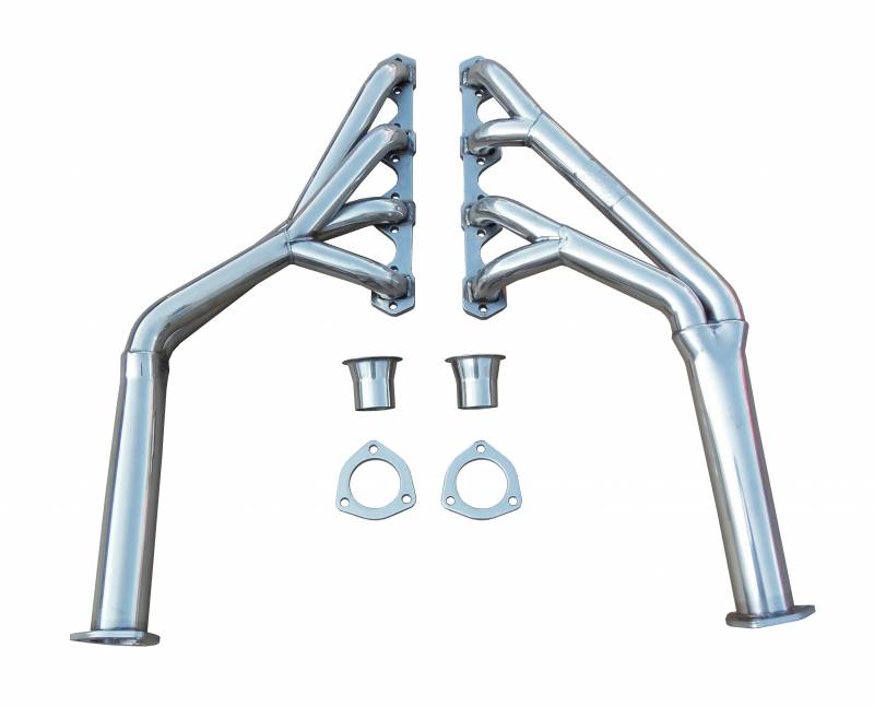 Exhaust Header Full Length Design 6470 Mustang TriYLong Tube Hardware Incl 2.5 in to 2 in