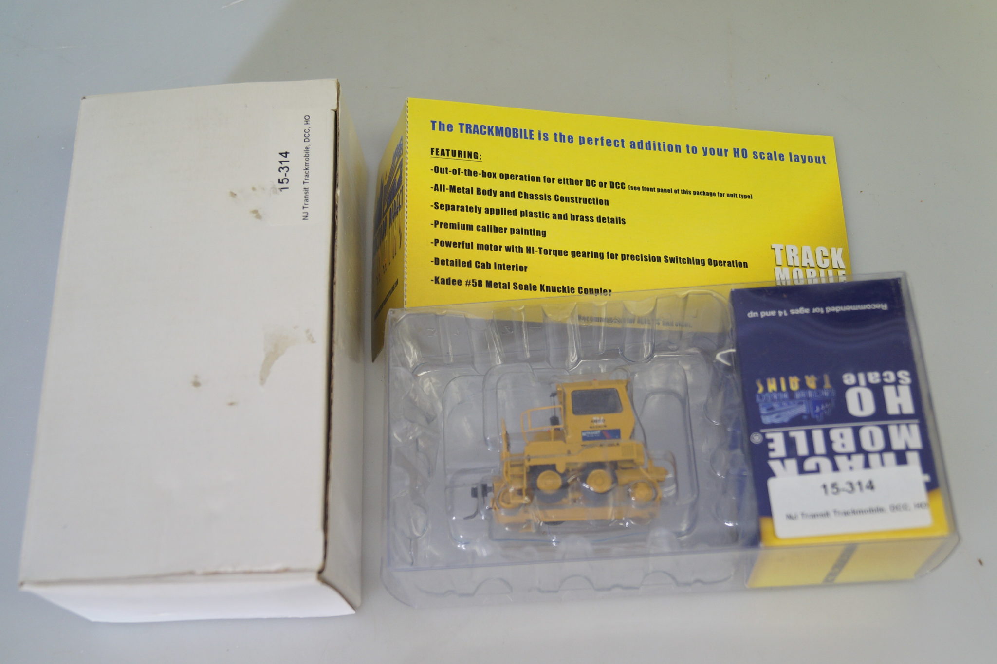 H0 Factory Direct Trains 15314 NJ Transit Trackmobile, neuw./ovp