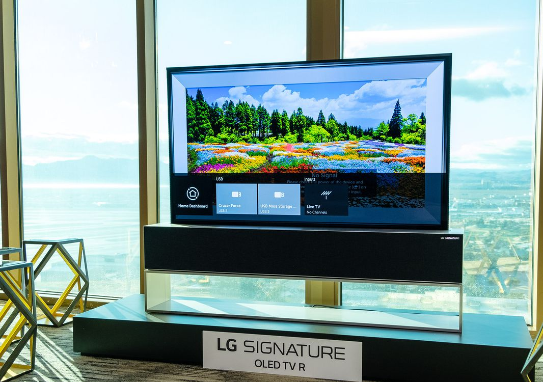 LG Signature OLED TV R first look A TV that rolls up into a box when
