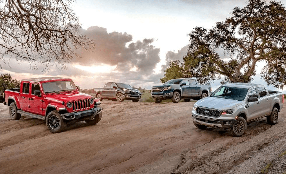 2019 Ford Ranger vs. 2020 Jeep Gladiator vs. 2019 Chevrolet Colorado vs