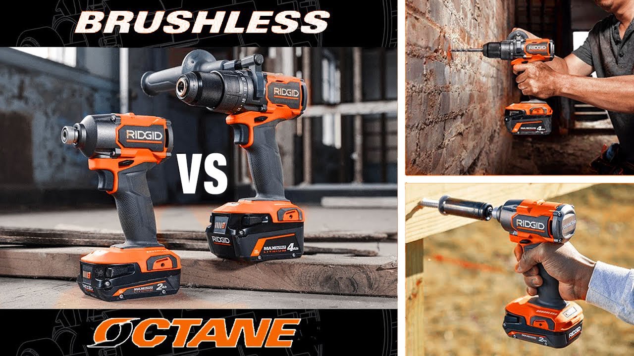 Ridgid Brushless vs Octane Drill and Impact Driver Video Review