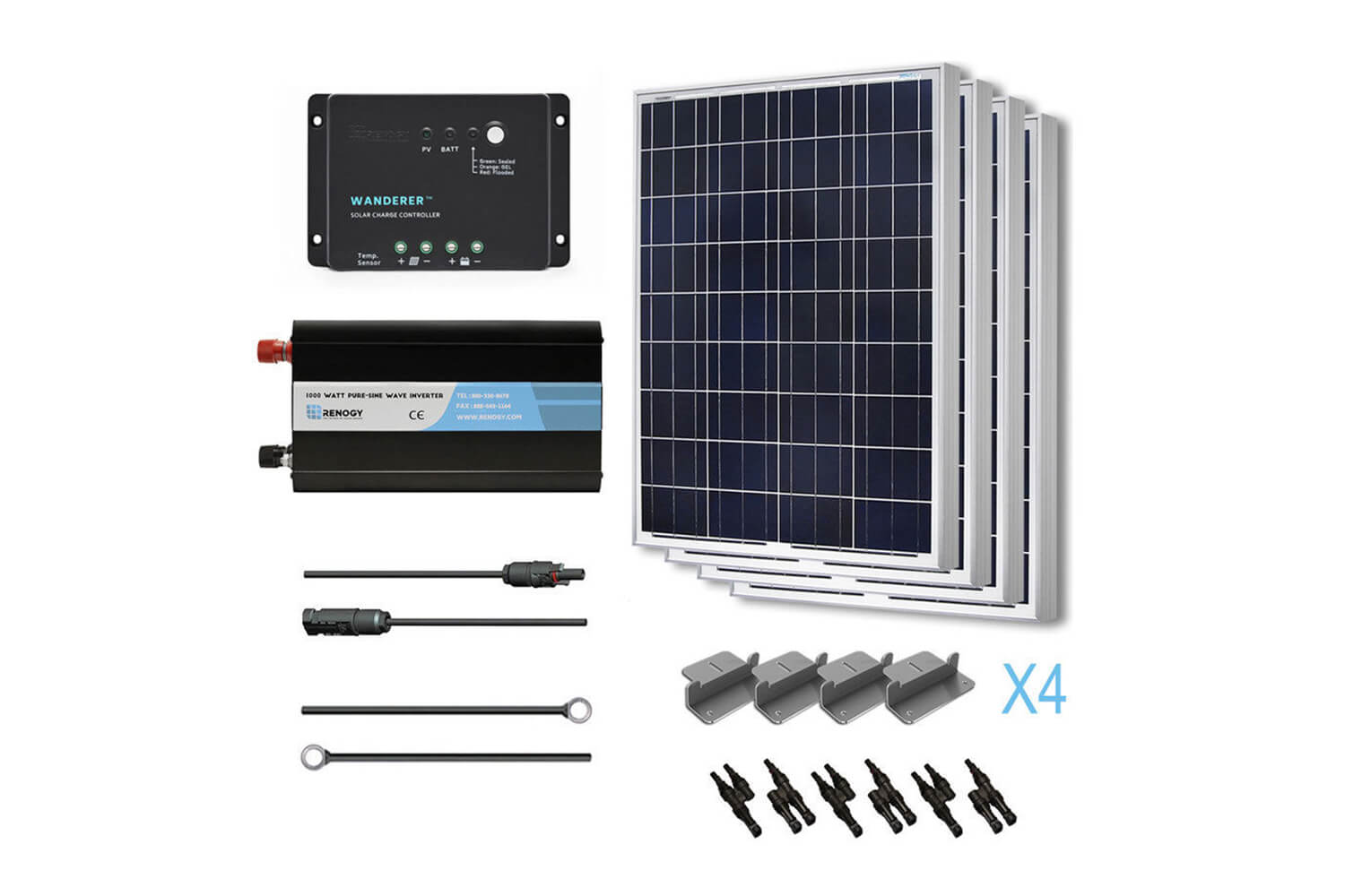 Complete 400Watts Poly Solar Panel Kit GearScoot