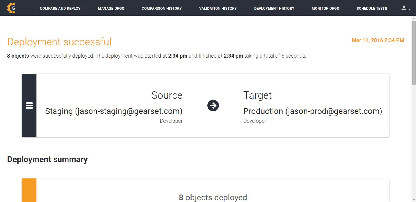 Using Salesforce quick deploy and validated deployment packages with