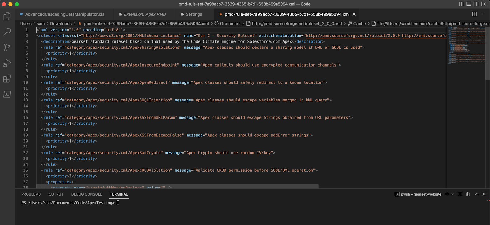 Shifting left with Apex static code analysis using VSCode PMD The