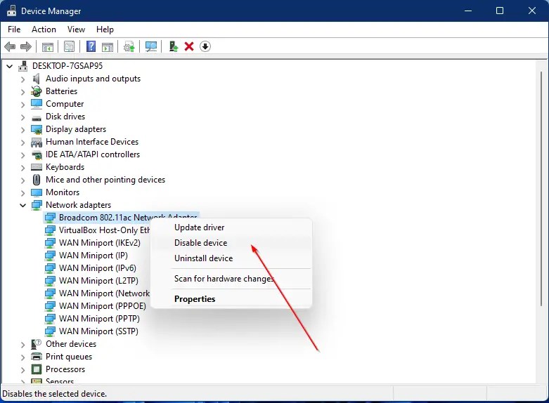 How to Enable or Disable WiFi or Adapter on Windows 11