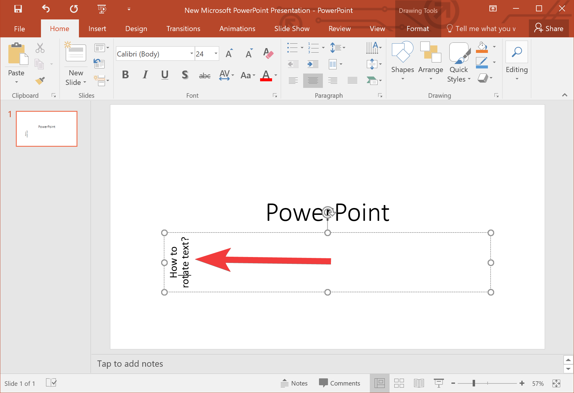 How To Rotate Text Within Powerpoint Table